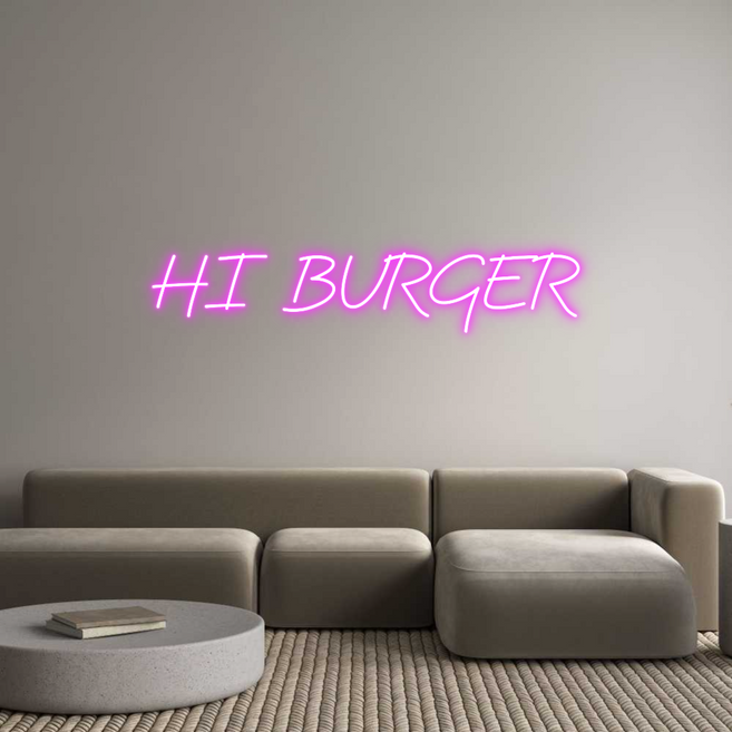 Custom Neon: HI BURGER