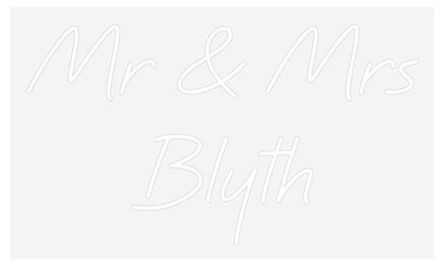 Custom Neon: Mr & Mrs 
Bl...