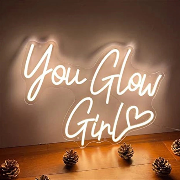 You glow girl neon sign