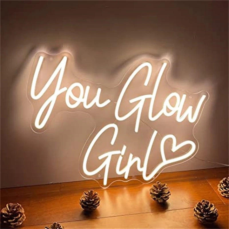 You glow girl neon sign