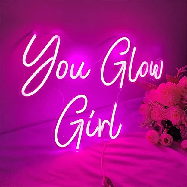 You glow girl neon sign