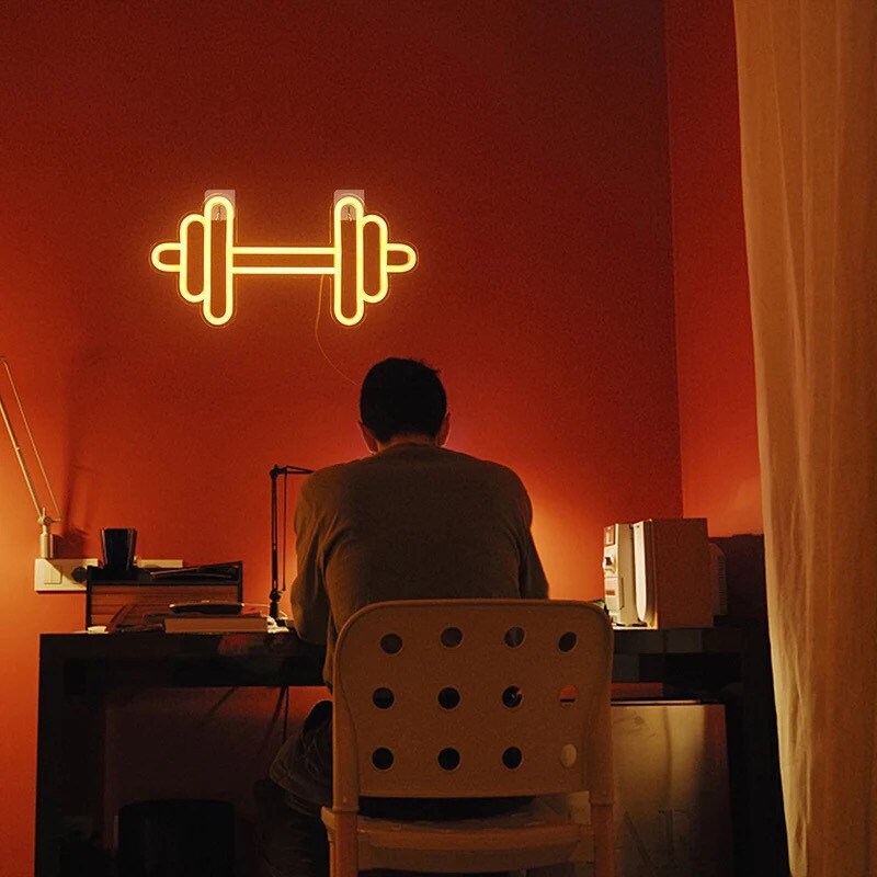 Neon Barbell/Dumbbell