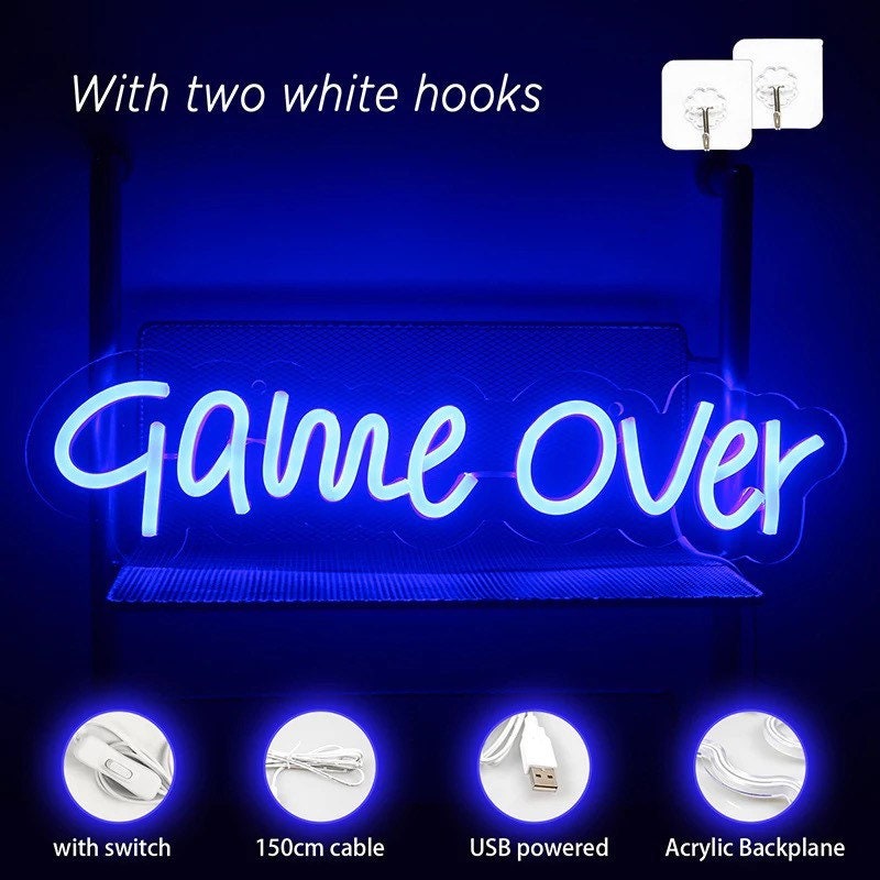 Neon Game over sign