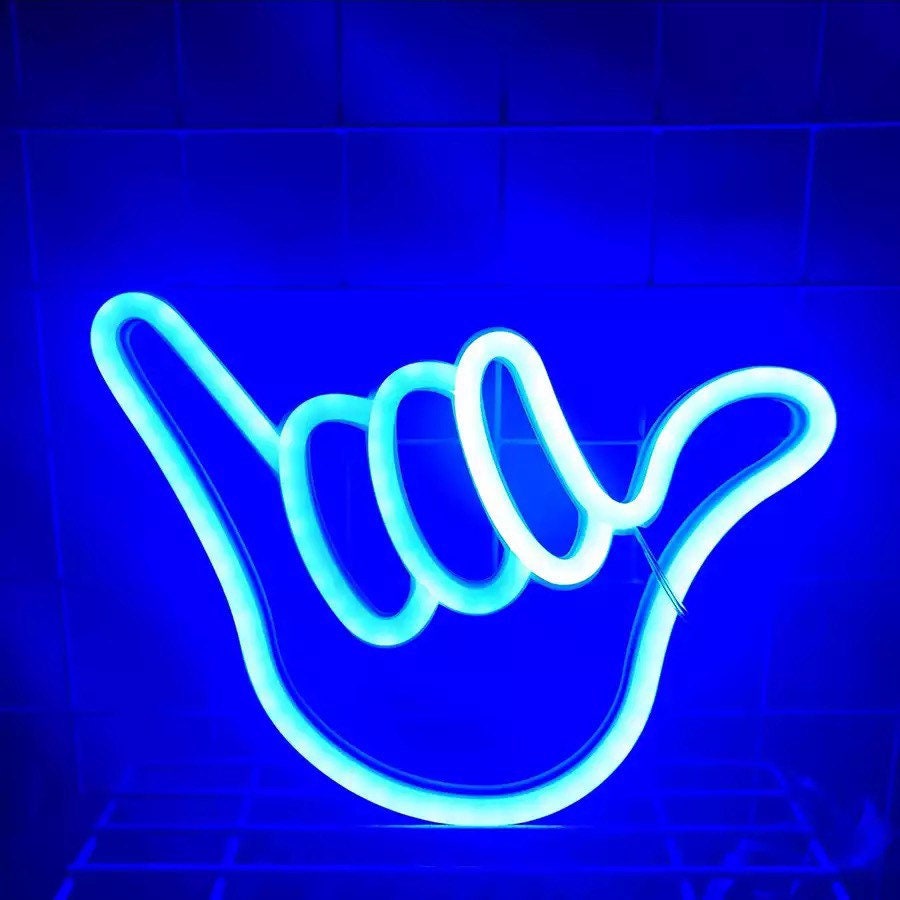 Peace Gesture Neon