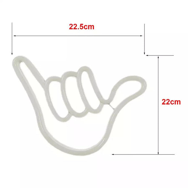 Peace Gesture Neon