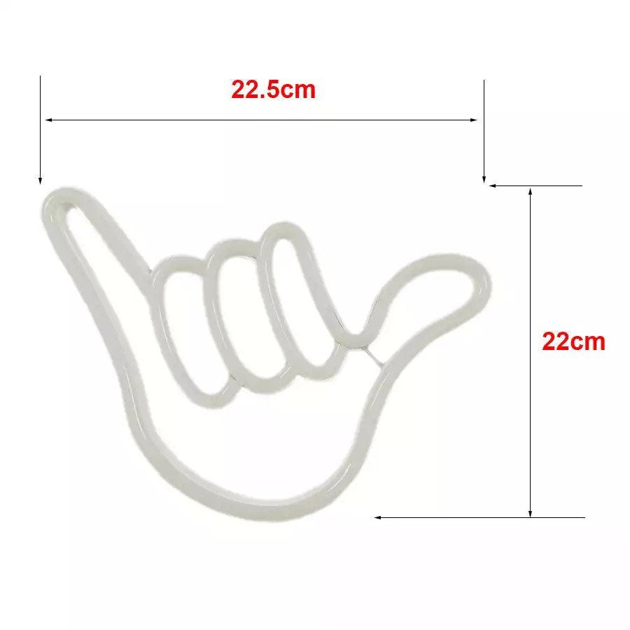 Peace Gesture Neon