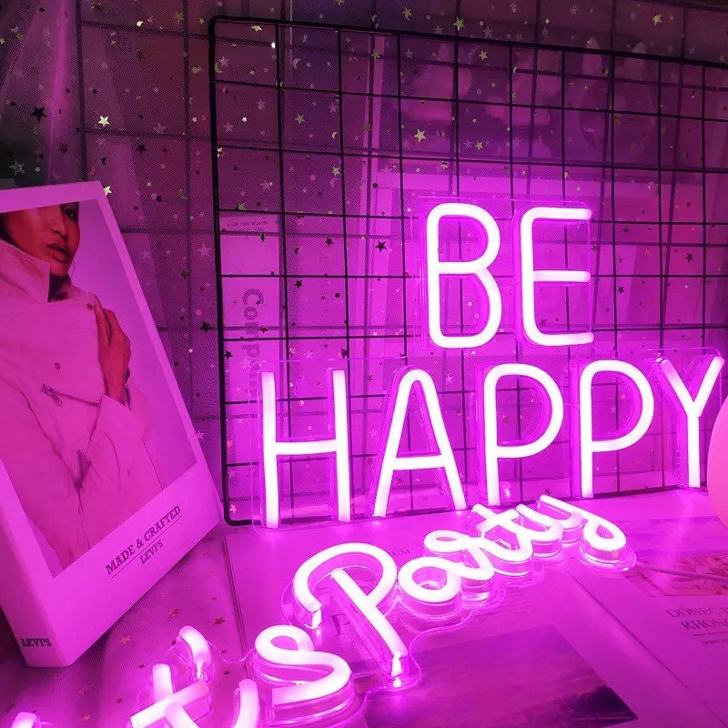 Be Happy Neon Sign