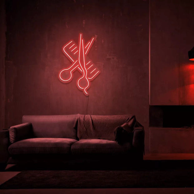 Barbershop neon sign