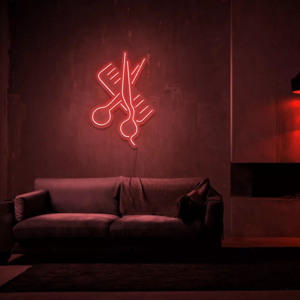 Barbershop neon sign