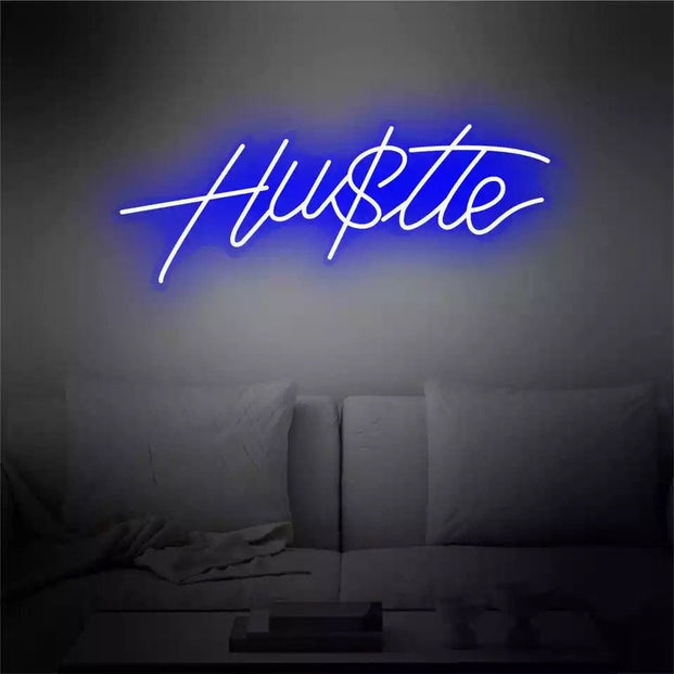Hustle neon sign