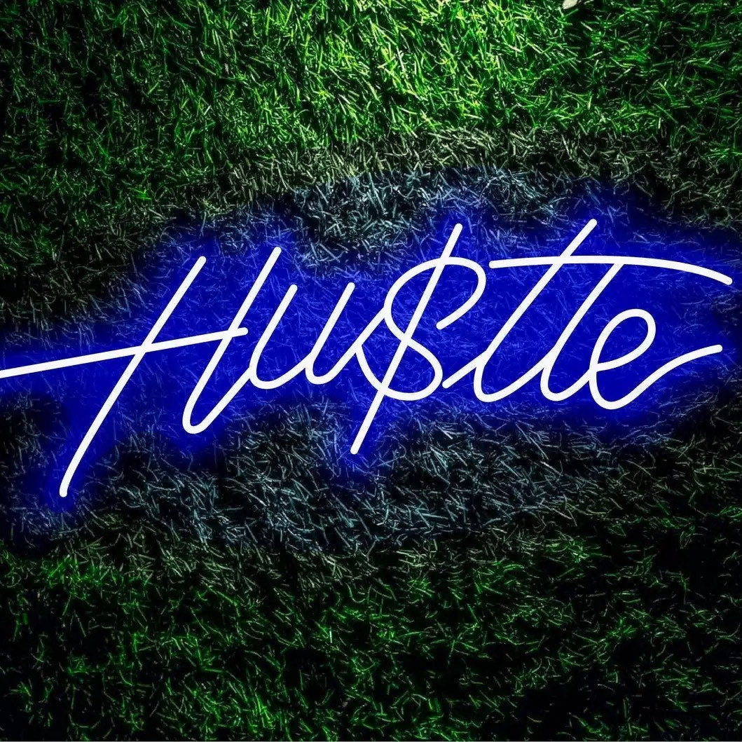 Hustle neon sign