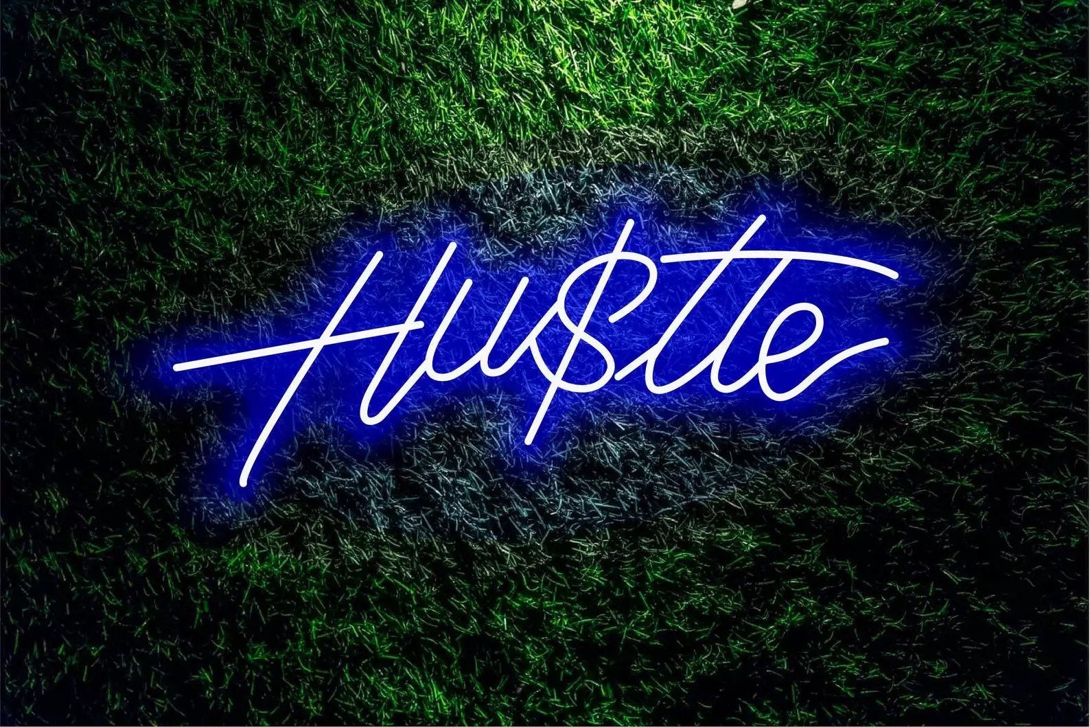 Hustle neon sign