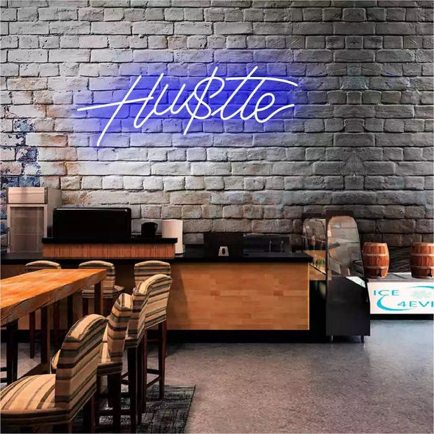 Hustle neon sign