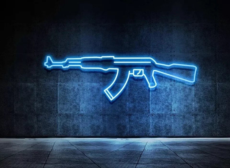 AK-47 Neon Sign